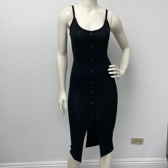 NWOT • Black Rib Knit Dress - Picture 11 of 13